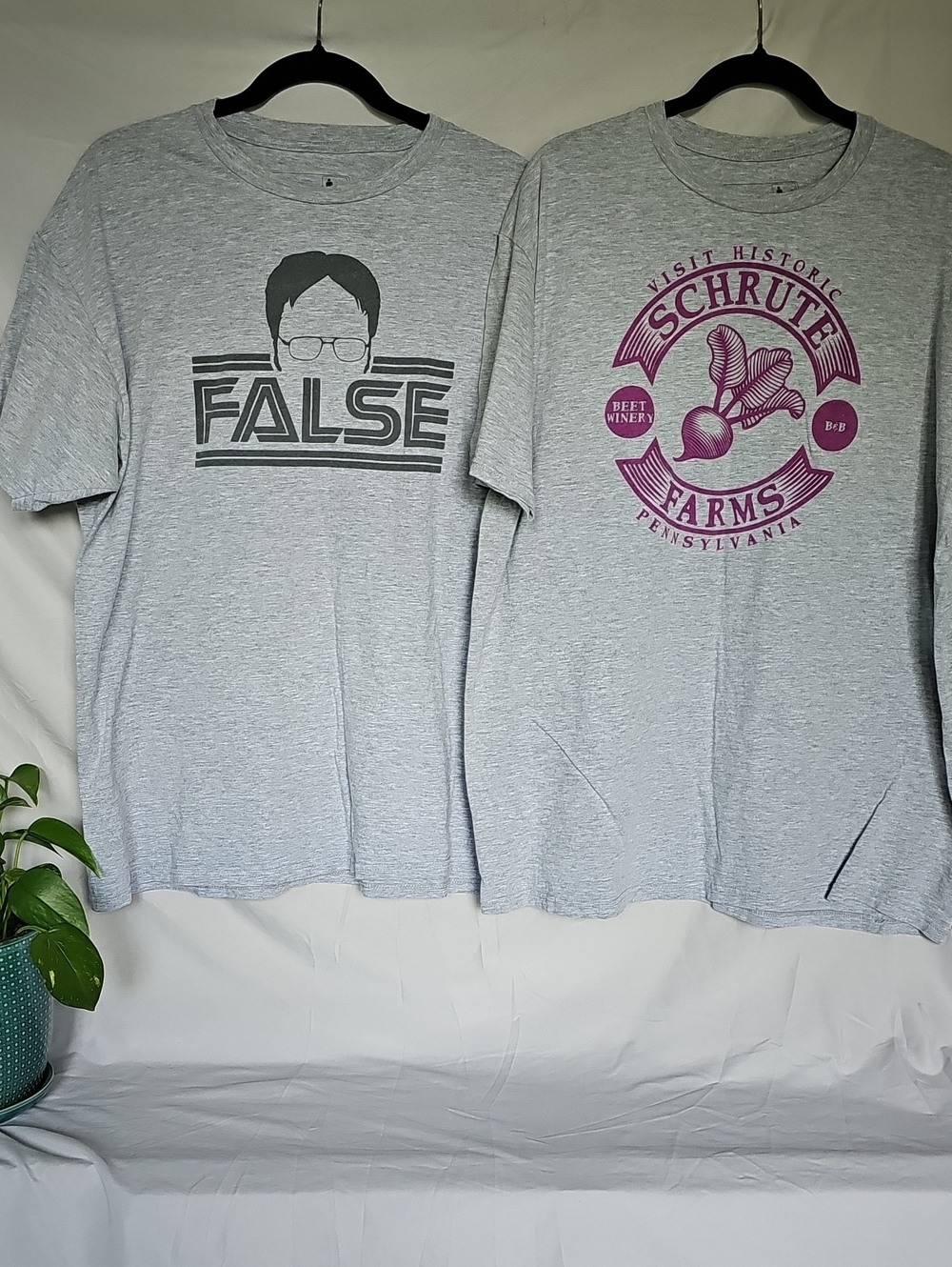 Ripple Junction Gray Short Sleeve Dwight Schrute Tee Bundle